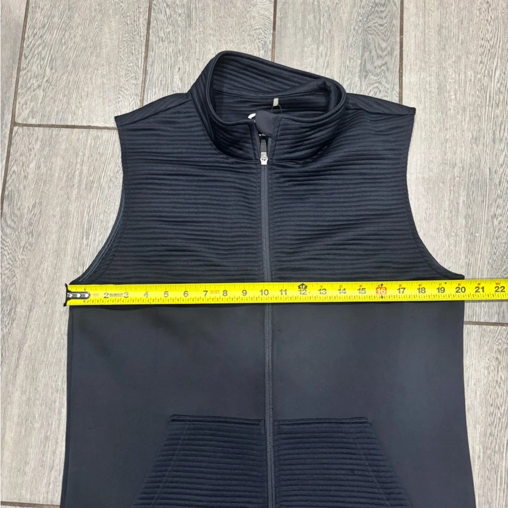 Zyia Men’s Technical Zip Front Athletic Ribbed Casual Dri Fit Vest Small - Picture 3 of 8